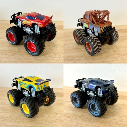 【激安】 カーズ モンスタートラック ミニカー　4台セット ラミレス メーター 激安】 カーズ モンスタートラック ミニカー 4台セット ラミレス