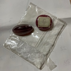 レース付ハンカチ　石鹸　の画像