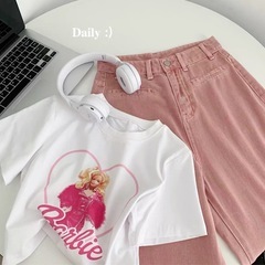 【新品】女性のためのワイドレッグジーンズハイウエストデニムパンツヴィンテージストリートカジュアルストレートジーンズの画像