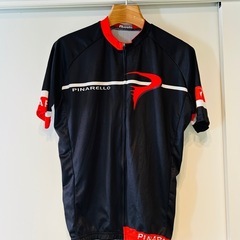 PINARELLO サイクルジャージ 黒/赤　上下セットの画像