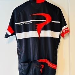 PINARELLO サイクルジャージ 黒/赤　上下セットの画像