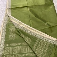 インドシルクサリー　オリーブ色