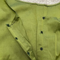 インドシルクサリー　オリーブ色の画像