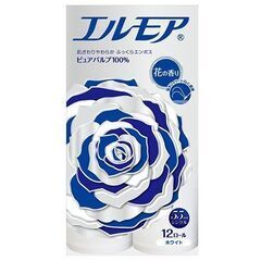 エルモア トイレットペーパー 12ロール シングル 55M 花の...