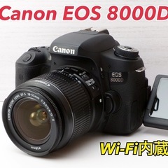 ★Canon EOS 8000D★Wi-Fi内蔵●初心者向け●バリアングル液晶  1ヶ月動作補償あり！ 安心のゆうパック代引き発送！ 送料、代引き手数料無料！
