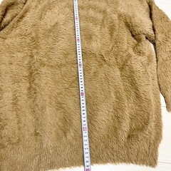 美品 長袖 シャギー ニット トップス セーター 茶系 XL LL の画像