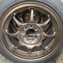 値下げしました！WEDS TC-05 超軽量14インチ6J+35 4H-100 165/55R14バリ山タイヤセットの画像