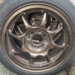 値下げしました！WEDS TC-05 超軽量14インチ6J+35 4H-100 165/55R14バリ山タイヤセットの画像