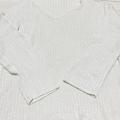 GU 長袖 ニット トップス セーター 白 Lサイズ
