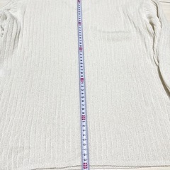 GU 長袖 ニット トップス セーター 白 Lサイズの画像