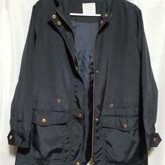 Pur corore ネイビー　ブルゾン　ジャンパー　レディース　Lサイズ　 金ボタン　フードの画像