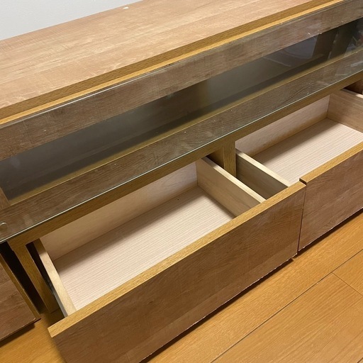 木製収納付きテレビ台