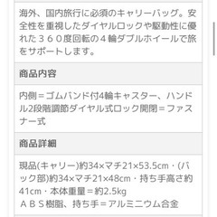 モズ_キャリーケース_ MOZ0020GDの画像