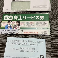 予約済み、JR東日本　株主優待割引券