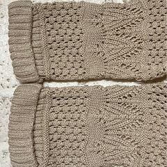 【美品】MIIAミーア ベージュ レース編み 長袖 ニット #Fの画像