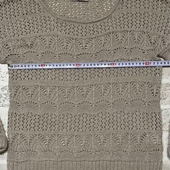 【美品】MIIAミーア ベージュ レース編み 長袖 ニット #Fの画像