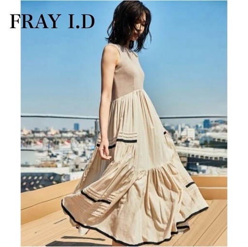 FRAY I.D ニットコンビタックティアードワンピース