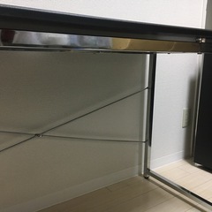 ニトリ黒机　金属フレームの画像