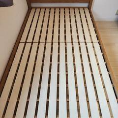 セミダブルベッドフレーム　無印良品　すのこ 無印 ベッドフレーム セミダブル オーク