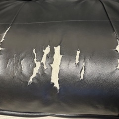 【無償・引き取りのみ】合皮・日本製コンパクトソファ2人がけの画像