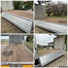 H19年いすゞエルフAT車！アルミウイング車！ウィング左右動作確認済み！新明和製、格納式パワーゲート付き！アルミバン、の画像