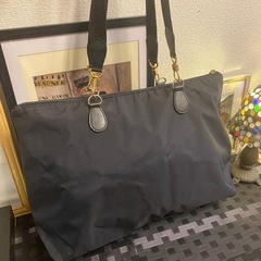 MOSCHINO モスキーノ　リバーシブル　トートバッグ　ブラック ベージュ 肩掛け◎の画像