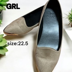 GRL グレイル パンプス ポインテッドトゥ ベージュ ゴールド