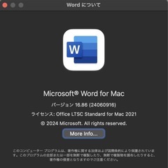 【Mac最新版】 Microsoft Office 2021 Home and Business for Mac プロダクトキー 再インストール可 【永続ライセンス/正規品】　サブスク無しの画像