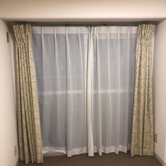 リリカラ、すすきの柄のオーダーカーテン　美品の画像