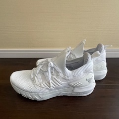 Under Amour HOVR Project Rock 3 ホワイト メンズUS:11/29cm 3023004-110 箱無し の画像