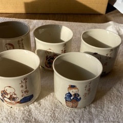 美品！　湯呑み　童絵柄　5個セット
