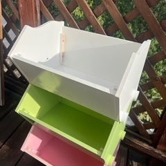 木製　スタッキングBOX 子供　部屋の画像