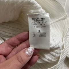 JOSEPH ABBOUD オーガニックコットン フード付きニット 3Lの画像