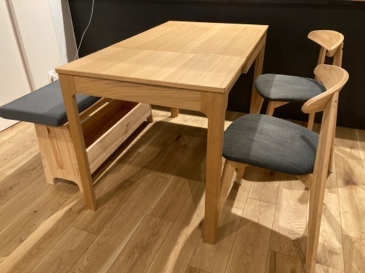 IKEA ダイニングセット(テーブル、椅子、ベンチ、ベンチクッション)
