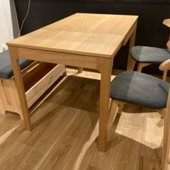 IKEA ダイニングセット(テーブル、椅子、ベンチ、ベンチクッション)