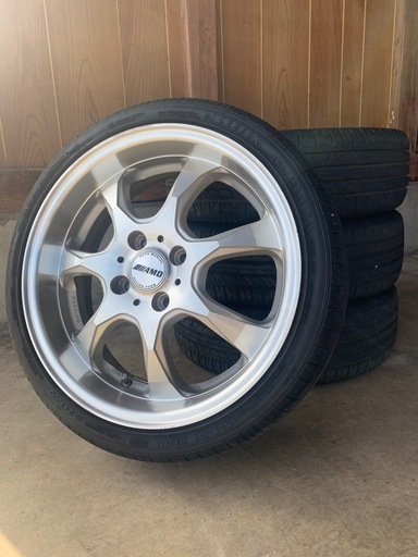 中古★タイヤホイールセット ★BADX AMD DS7 ★RAYS セブリングITC スパークル★16x5.5J+454H100 ★165/45R16 ★ カスタム軽カーの為 ★21000円