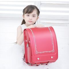 【新品】大人気 女の子ランドセル ネックレスモデル ワインレッド 6年保証 全国送料無料 スクールバック 小学生通学カバンの画像