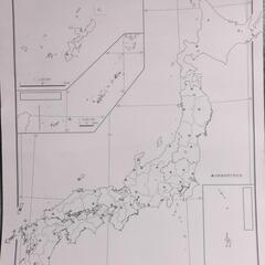 日本全図【白地図】B4の画像