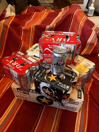 缶ビール55本　黒ラベル30本+スーパードライ25本