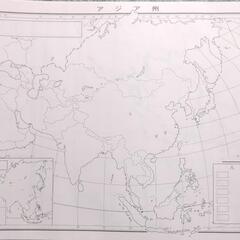 世界州別【白地図】B4の画像