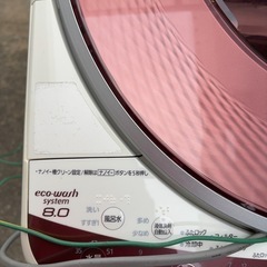 パナソニック洗濯機８キロの画像