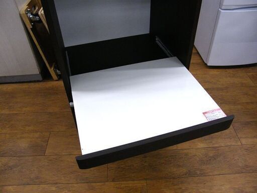 引出し渋さ有り ニトリ スリム レンジボード 幅59×奥51×高200 ブラウン 食器棚 レンジ台 キッチン収納 茶 コンセント付き 札幌市厚別区 厚別店
