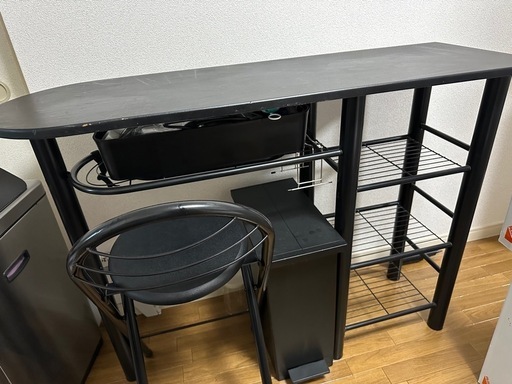 キッチンカウンターテーブルセット\n