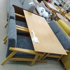 無印良品 ダイニングテーブルセット(椅子×2、ベンチ×1) ※下...