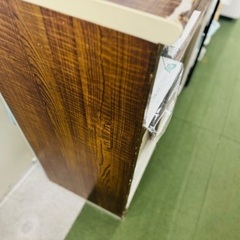 収納ラック スチール ロッカー 収納 プリンター台 オフィス 事務 ラック ラック オープンシェルフ 収納ラック オーディオラック 収納棚 ラック 木目調 (2)の画像