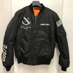 AVIREX 美品 メンズ XL.LLブラック 黒色 MA-1 ...