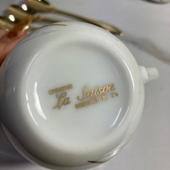 ☆値下げ☆A2410-857 La Saison カップ&ソーサー&スプーン 5客セット バラ売り不可 未使用品の画像