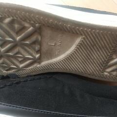 24cmベロア黒靴の画像