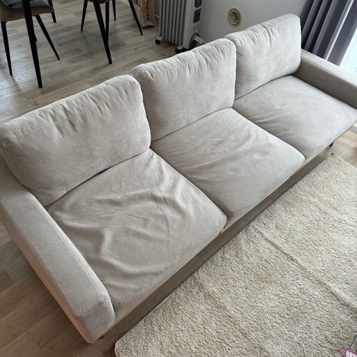RASIK ソファー 3.5人掛け 単品 アイボリー 