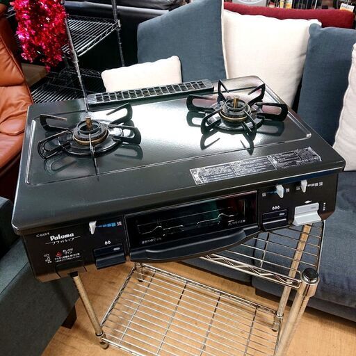 12/26パロマ/PAROMA ガスコンロ IC-800B-1R 2014年製 都市ガス ガステーブル